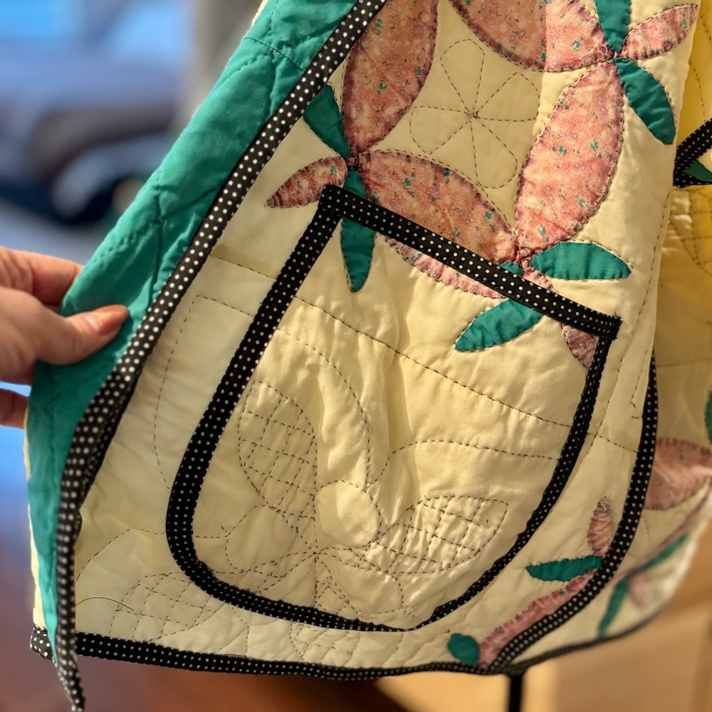 🧵SOLD🧵 HANDMADE (by me) Vintage 1930s Quilt Jacket size S/M - Picture 10 of 16